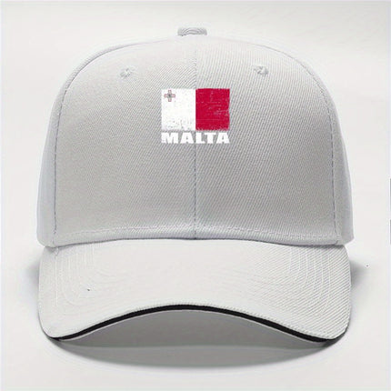 Malta Flag Grunge Baseball Cap