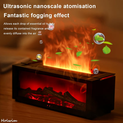 Fireplace Aromatherapy Diffuser - Cozy Mist & Flame Design