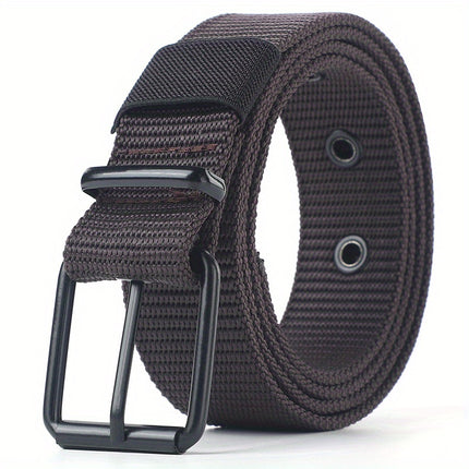 Men's Porous Canvas Pin Buckle Belt