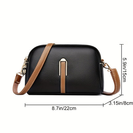 Retro Color Contrast Crossbody Bag