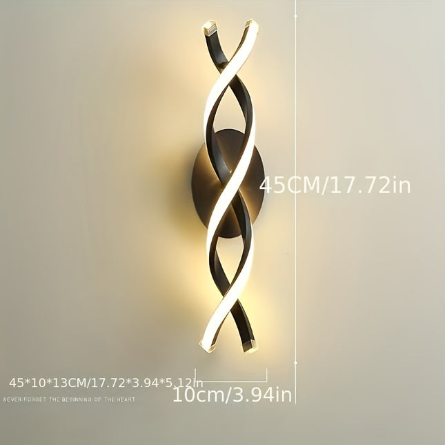 Scandinavian LED Wall Sconce - Adjustable Color & Brightness