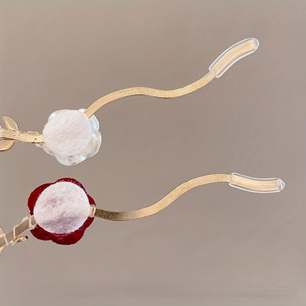 Rose Faux Pearl Hair Hoop