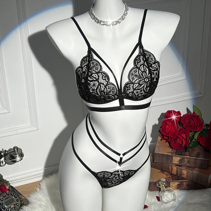 Romantic Floral Lace Lingerie Set