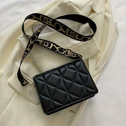 Rhombus Embossed Crossbody Bag
