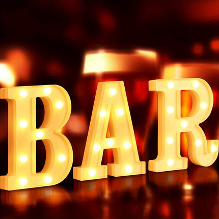 3pcs LED 'BAR' Sign Light Set
