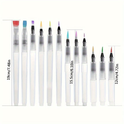 12pc Easy-Fill Watercolor Brush Pens