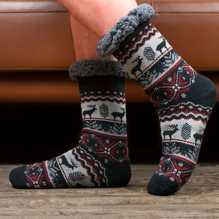 Men’s Sherpa-Lined Indoor Slippers