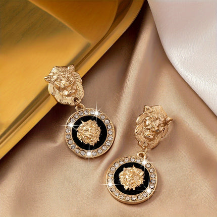 Elegant Lion Head Dangle Earrings