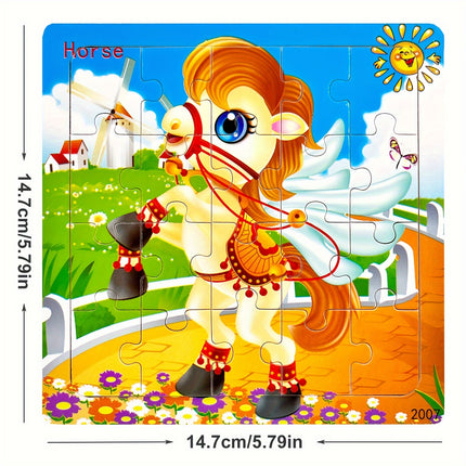 20-Piece Wooden Jigsaw Puzzles – Fun Learning for Kids! - Monti Bargains