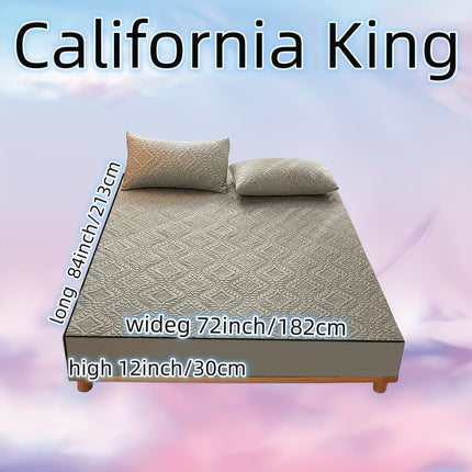 3pcs Waterproof Solid Fitted Sheet Set - 360° Coverage