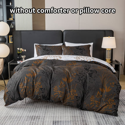 Luxury Floral Print Duvet Cover Set - Soft & Cozy Bedding