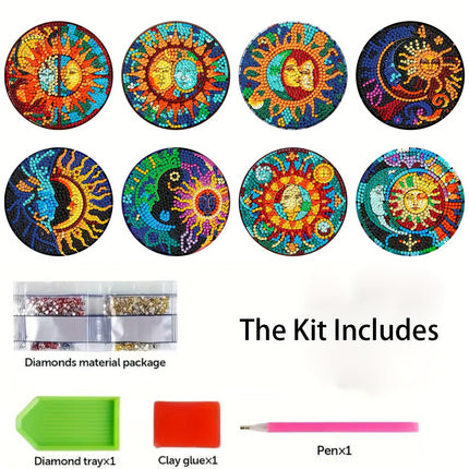 Mandala Diamond Art Coaster Set
