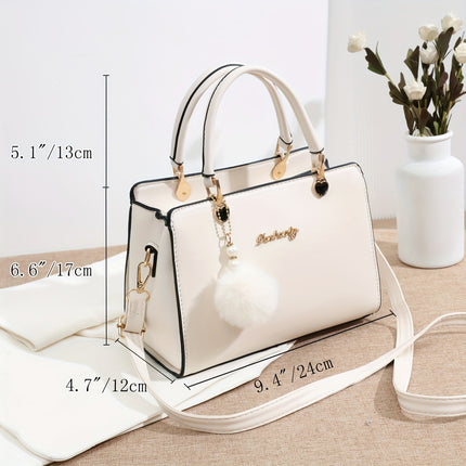 Solid Color Crossbody Handbag