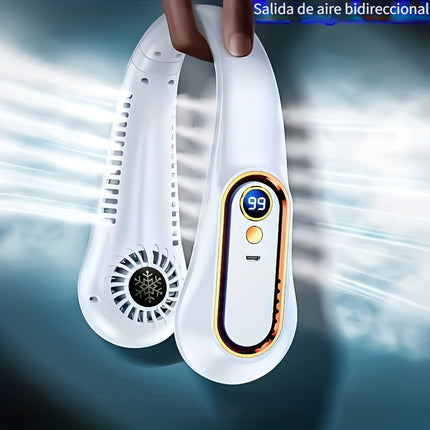 Stylish USB Neck Fan with Rechargeable Battery