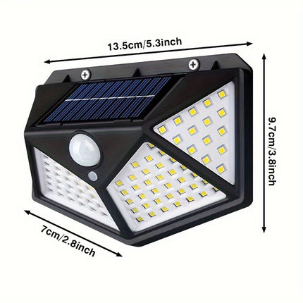 100LED Solar Induction Wall Light - Outdoor Human Body Sensor