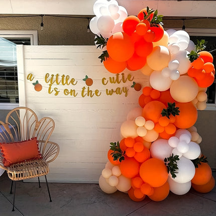 114pcs Orange Latex Balloons – Perfect for Fall Parties