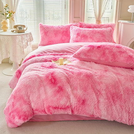Tie-Dye Plush Duvet Cover Set - Soft & Cozy