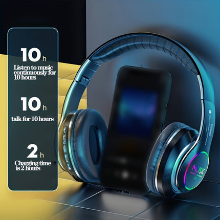 Upgraded Wireless Headphones – Deep Bass, Foldable, Built-In Mic