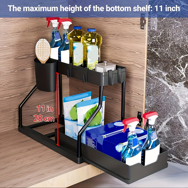 2-Tier Large Capacity Pull-Out Organizer