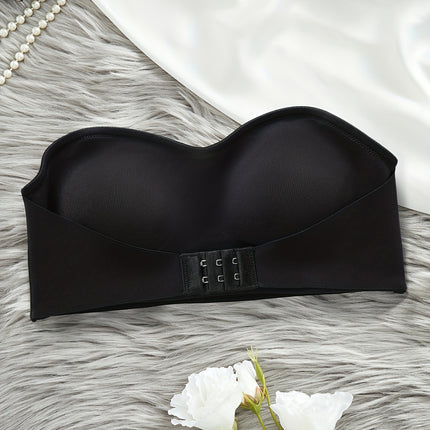 Front Buckle Strapless Bandeau