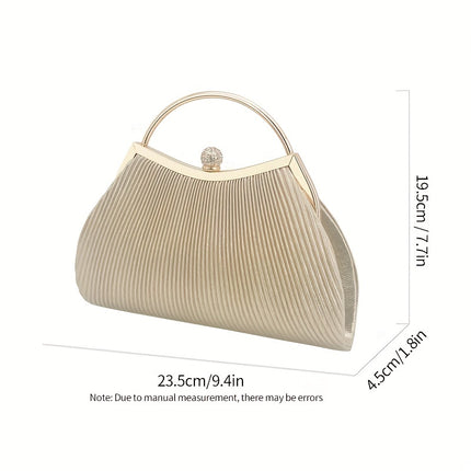 Glamorous Golden Diamond Evening Clutch