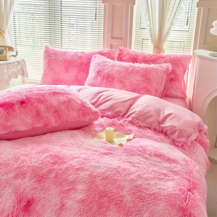 Cozy Tie-Dye Plush Duvet Cover Set – Soft & Stylish