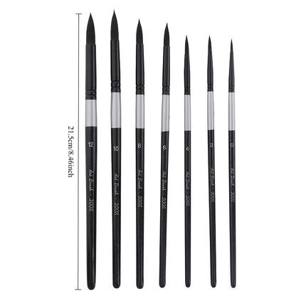 7pc Squirrel Hair Watercolor Brush Set