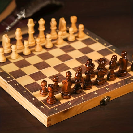 3-in-1 Travel Chess, Checkers & Backgammon Set