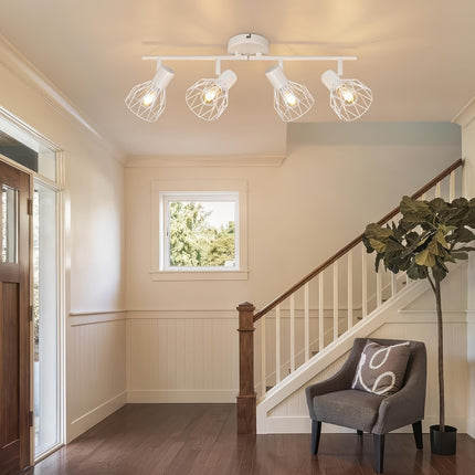 Modern E14 LED Pendant Light - Rotatable 4-Flame Ceiling Light