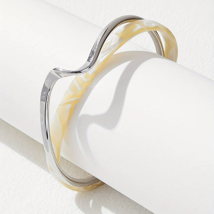 18K Golden Wave Cuff Bangle