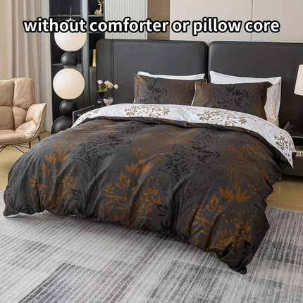 Luxury Floral Print Duvet Cover Set - Soft & Cozy Bedding