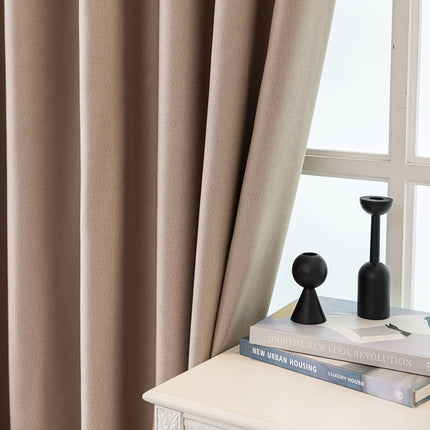 Elegant Beige Blackout Curtains