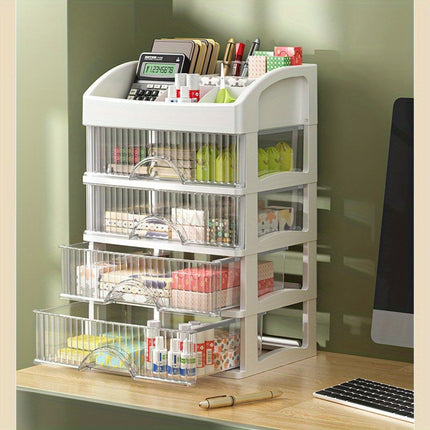 Multi-Layer Desktop Organizer with Drawers