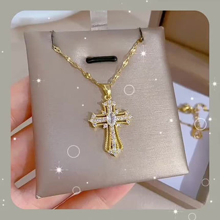 Elegant Cross Pendant Necklace