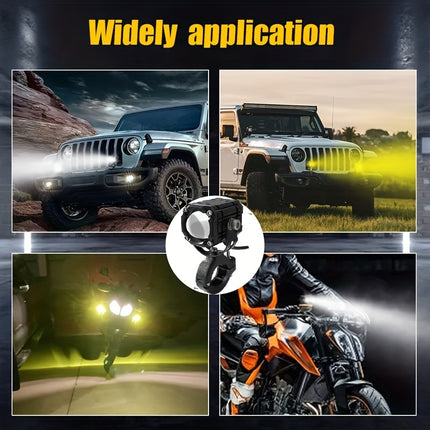 Universal LED Devil Eye Motorcycle Lamp – High/Low Lighting