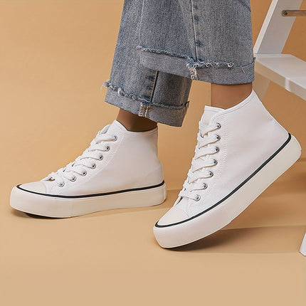 Trendy High Top Chunky Canvas Sneakers
