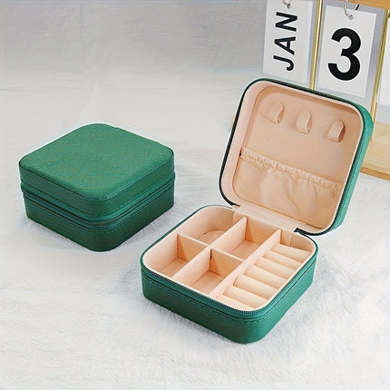 Stylish Faux Leather Jewelry Organizer