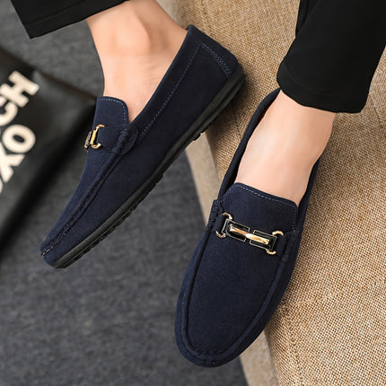 Men's Navy Blue Slip-On Loafers