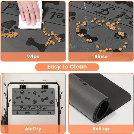 Quick-Dry Absorbent Dog Feeding Mat – Non-Slip & Stain-Resistant - Monti Bargains