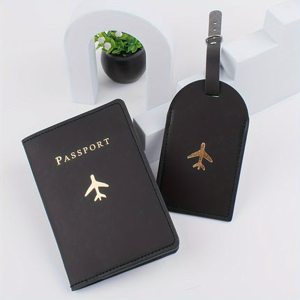 Fashion Bronzing Passport Holder Set