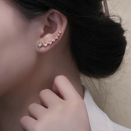 Elegant Curved Cubic Zirconia Studs