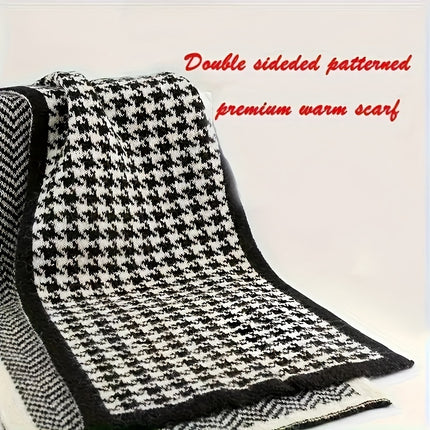Men's Checkered Winter Fashion Scarf