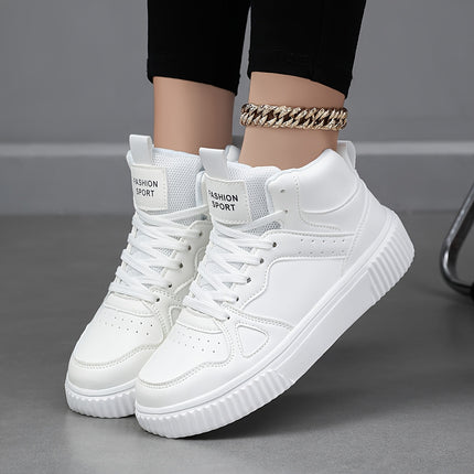 Women's White High-Top Sneakers