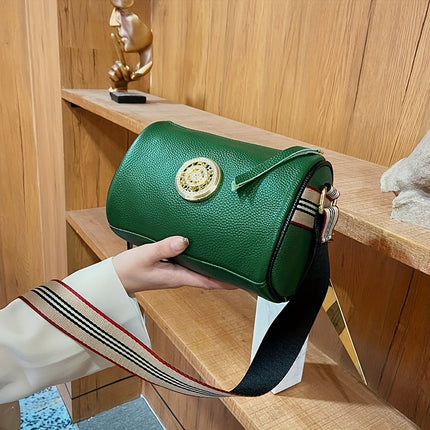 Trendy Leather Barrel Bag