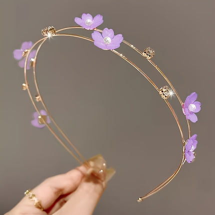 Double-Layer Rhinestone Flower Hair Clip