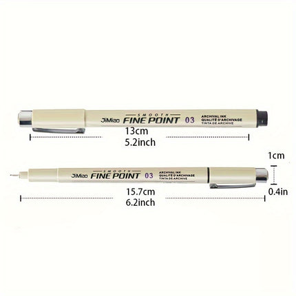 12Pcs Fine Line Markers Set