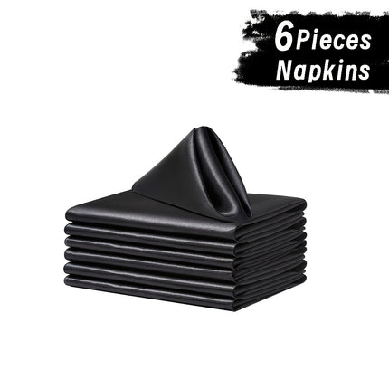 6/12pcs Luxury Soft Satin Napkins