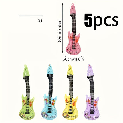 6pcs/5pcs/Set New Rock-Style Expandable Guitar Balloons