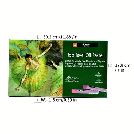 Top Series Oil Pastels: 50 Vibrant Colors