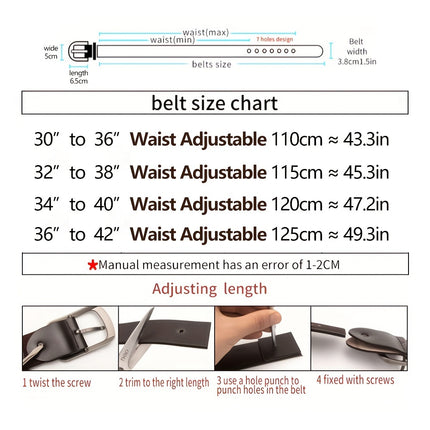Men's Genuine Leather Work Belt